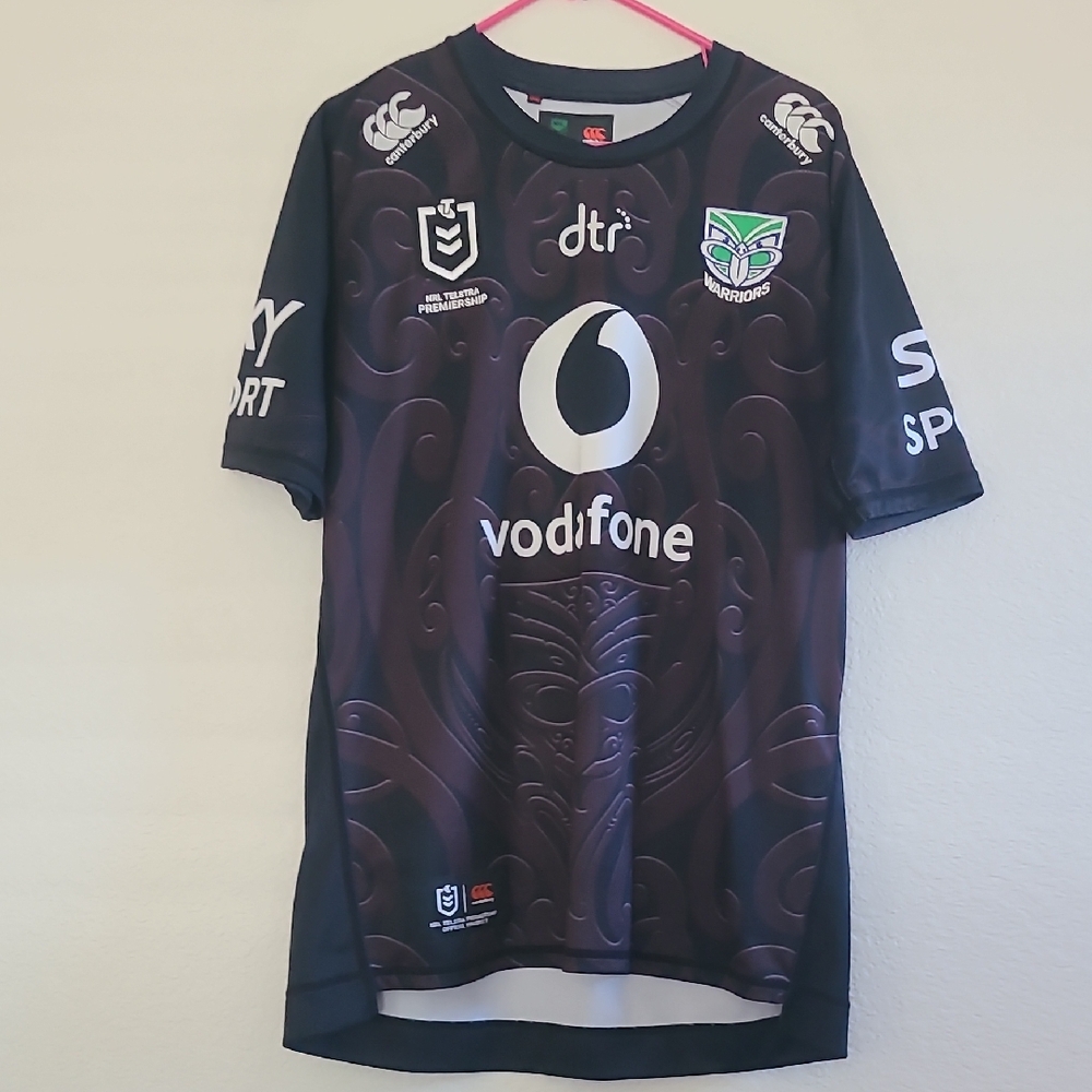 Vodafone New Zealand Warriors Men's Rugby Jersey - Black XL